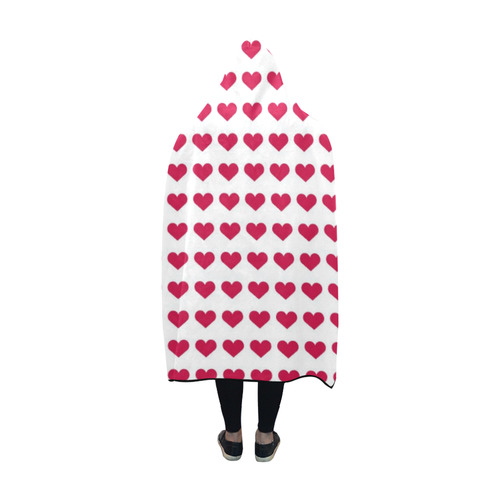 sweet allover hearts A Hooded Blanket 60''x50''