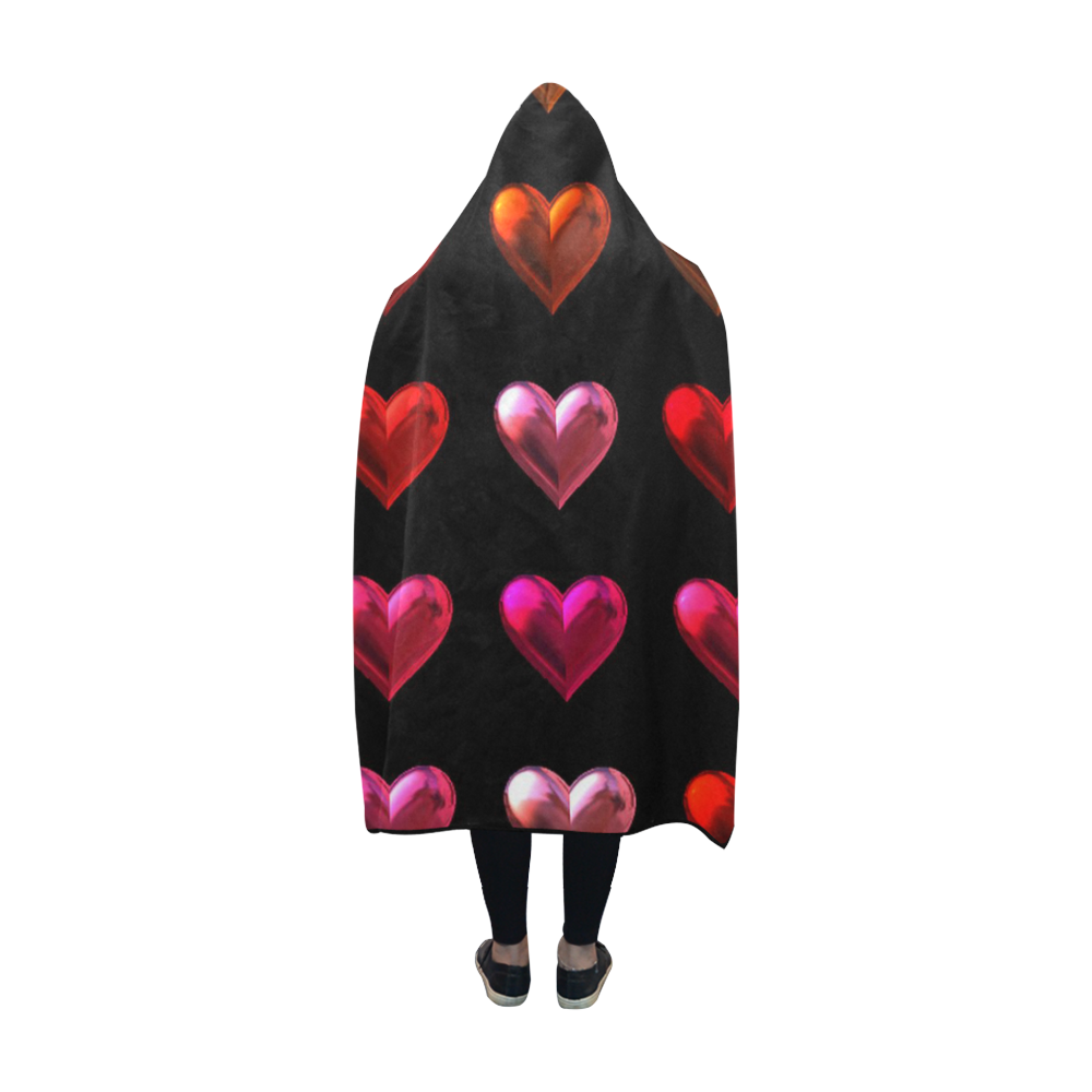 shiny hearts 9 Hooded Blanket 60''x50''