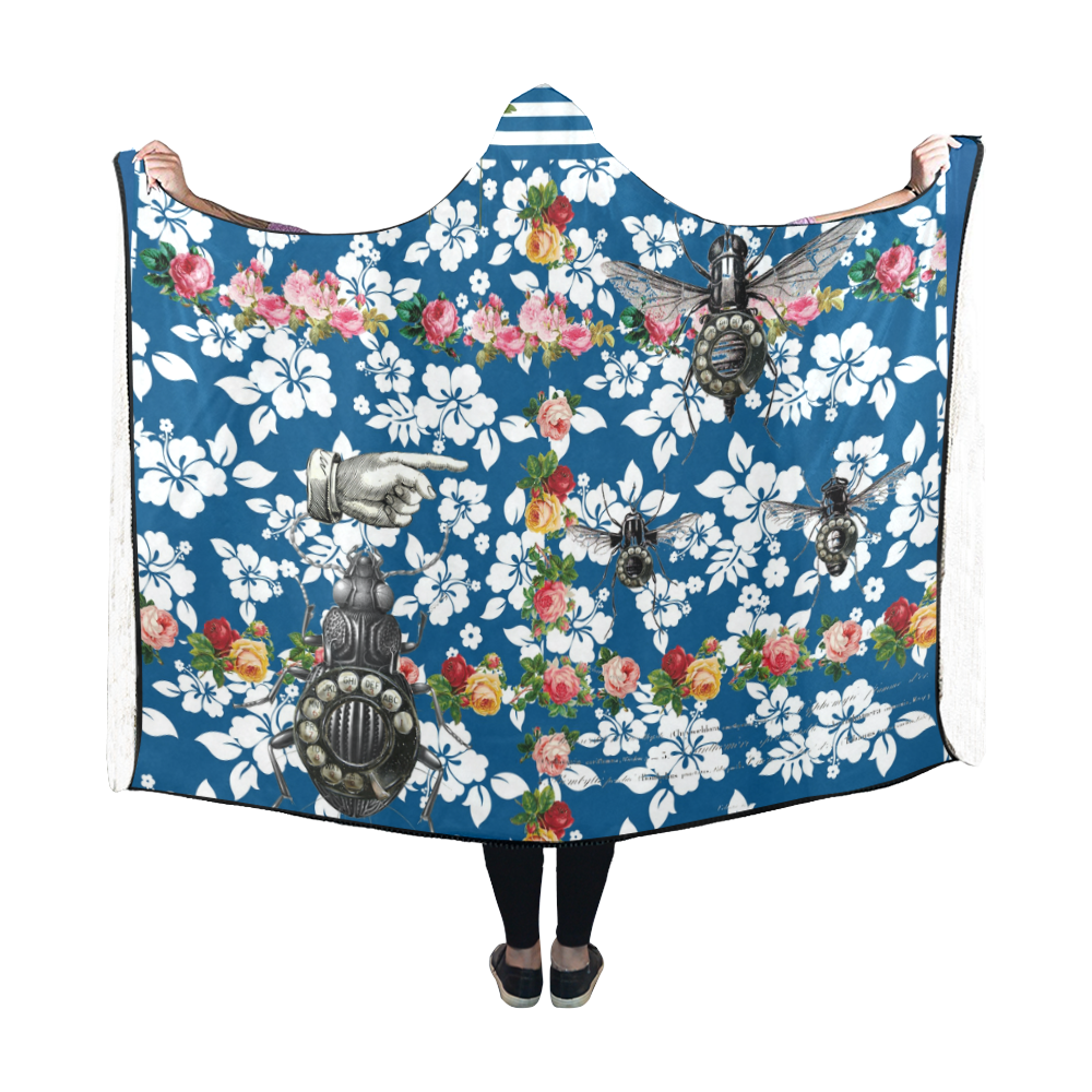 Rotary Bugs on the Canal Hooded Blanket 60''x50''