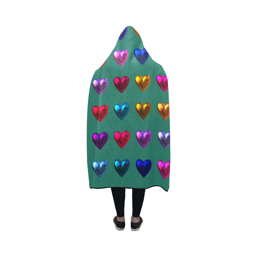 shiny hearts 5 Hooded Blanket 50''x40''