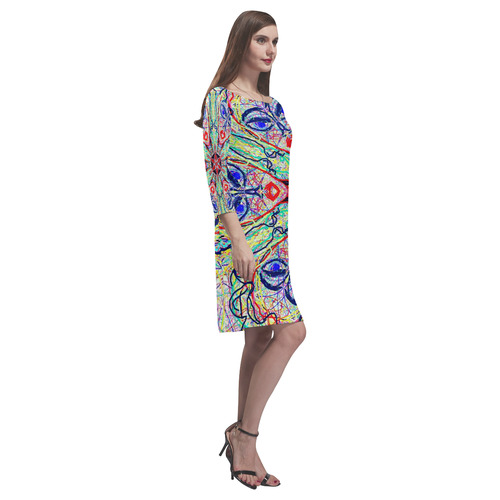Thleudron Nicanora two Rhea Loose Round Neck Dress(Model D22)