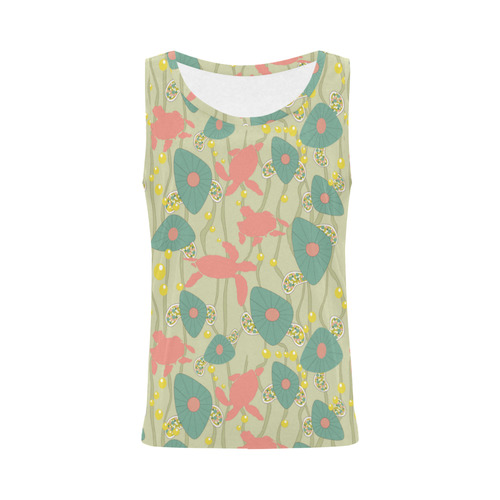 Retro Swimming Turtles All Over Print Tank Top for Women (Model T43)