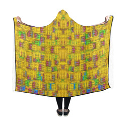 Rainbow stars in the golden skyscape Hooded Blanket 60''x50''