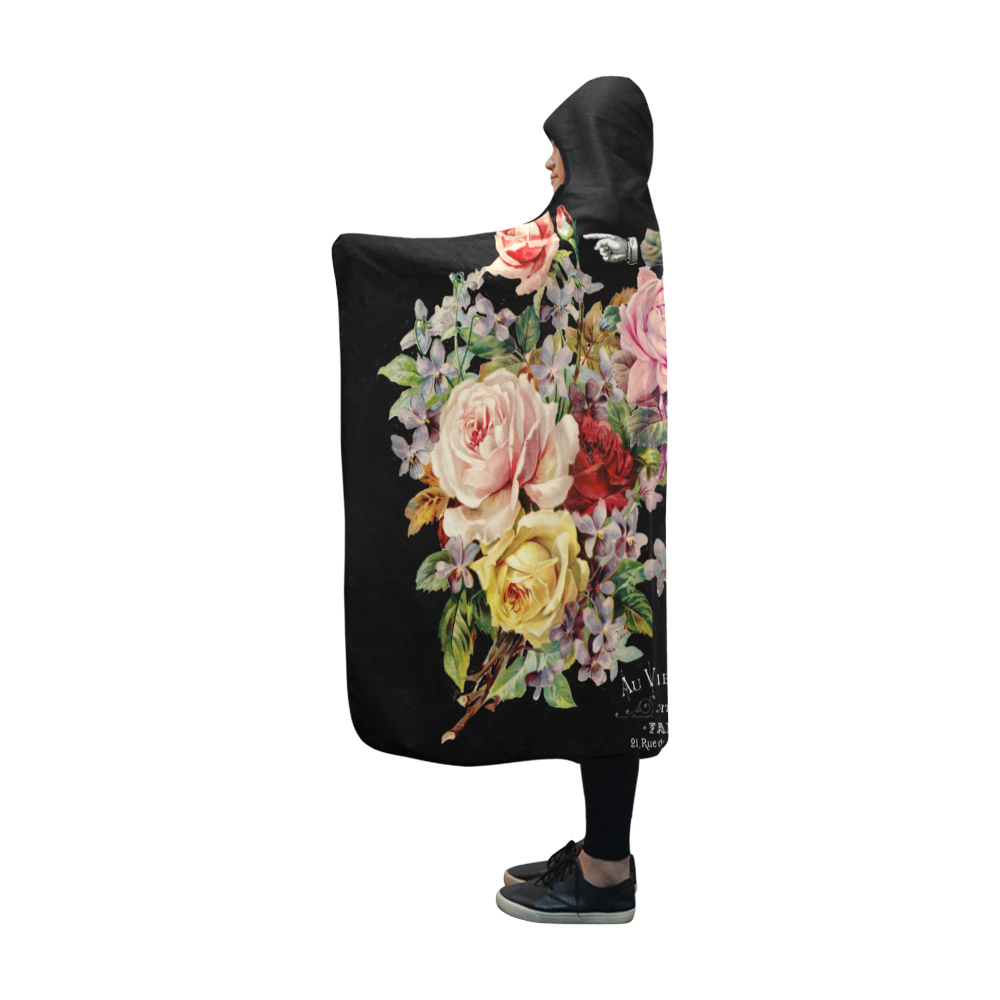 Nuit des Roses Hooded Blanket 60''x50''