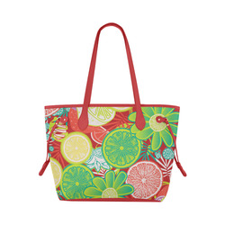 Loudly Lime Red Clover Canvas Tote Bag (Model 1661)