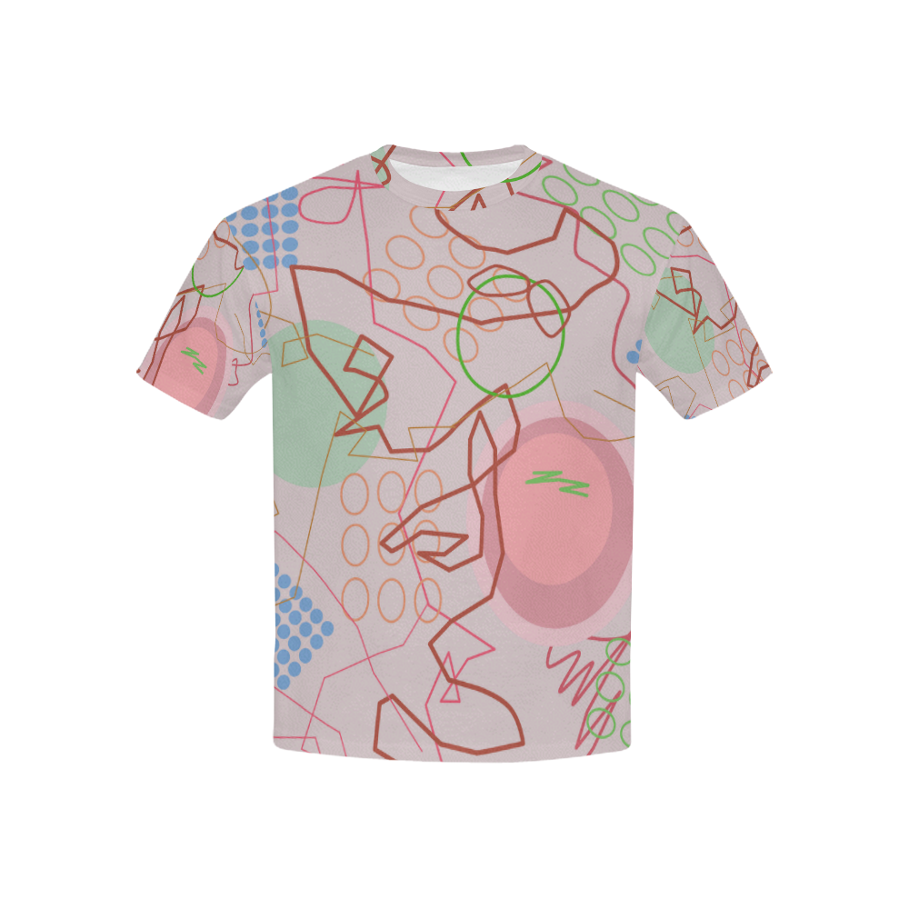 Abstract 8 pink Kids' All Over Print T-shirt (USA Size) (Model T40)