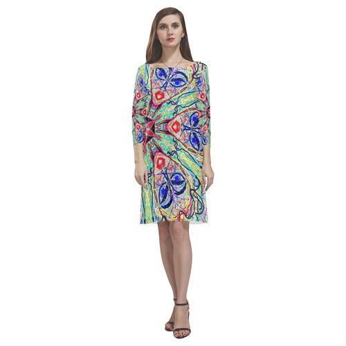 Thleudron Nicanora two Rhea Loose Round Neck Dress(Model D22)
