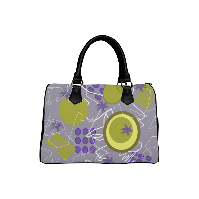 Abstract 8 purple Boston Handbag (Model 1621)