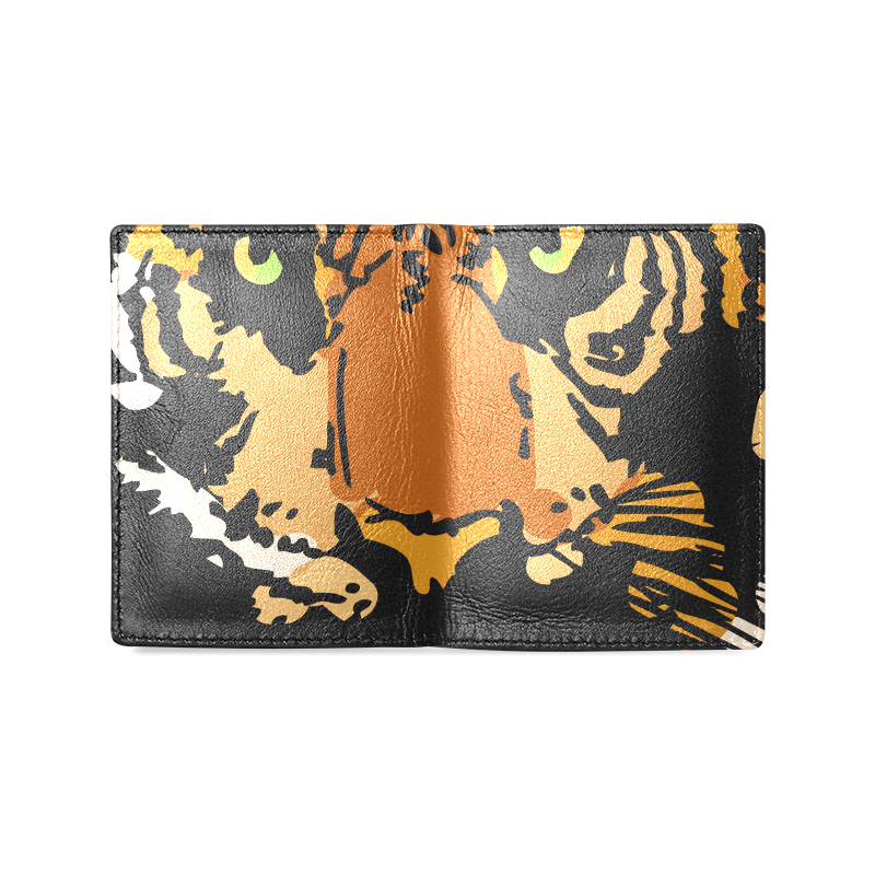 Tiger Men's Leather Wallet (Model 1612)