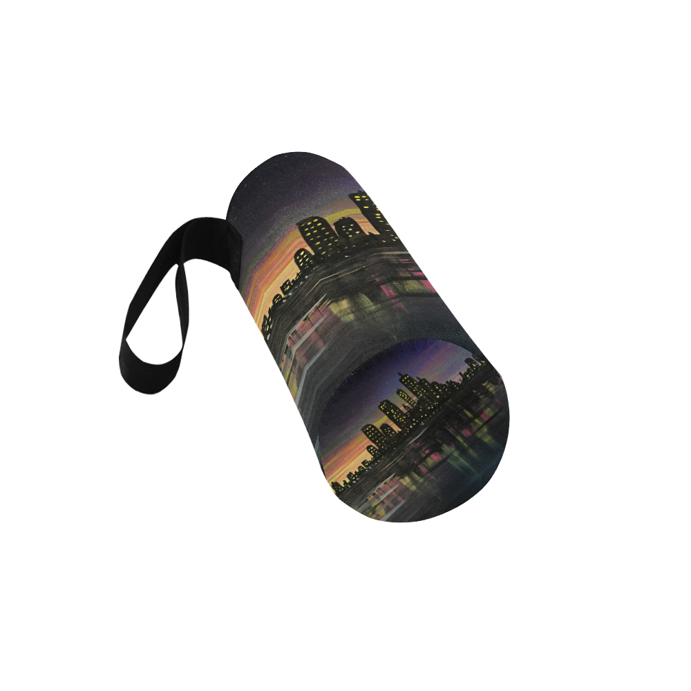 City Lights Neoprene Water Bottle Pouch/Large