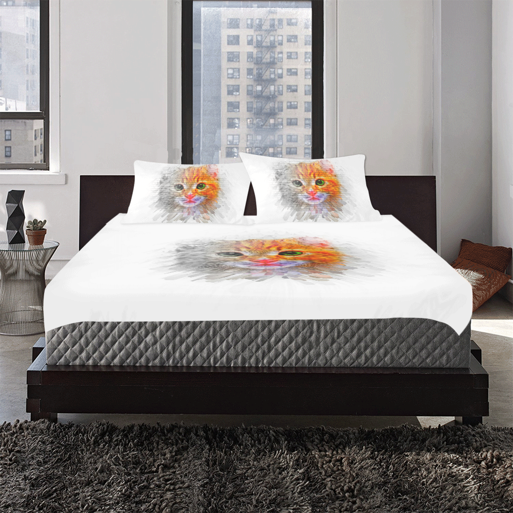 Sweet Cat by Popart Lover 3-Piece Bedding Set