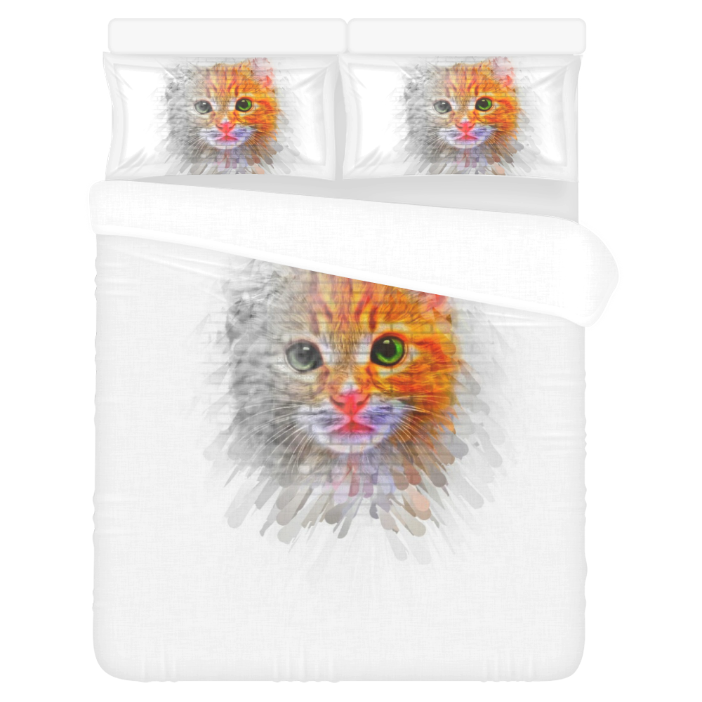 Sweet Cat by Popart Lover 3-Piece Bedding Set