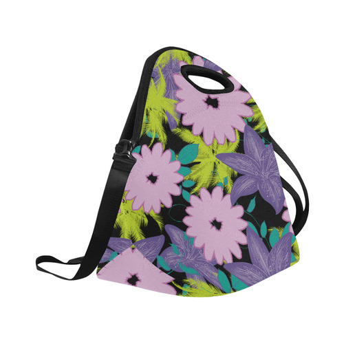 Tropical Violet Neoprene Lunch Bag/Large (Model 1669)