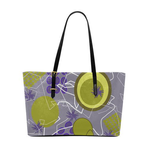 Abstract 8 purple Euramerican Tote Bag/Large (Model 1656)