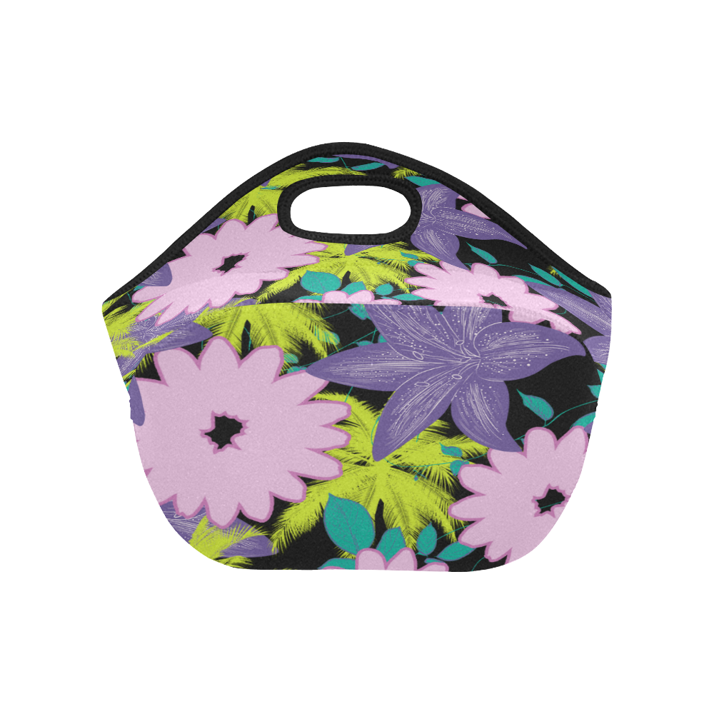Tropical Violet Neoprene Lunch Bag/Small (Model 1669)