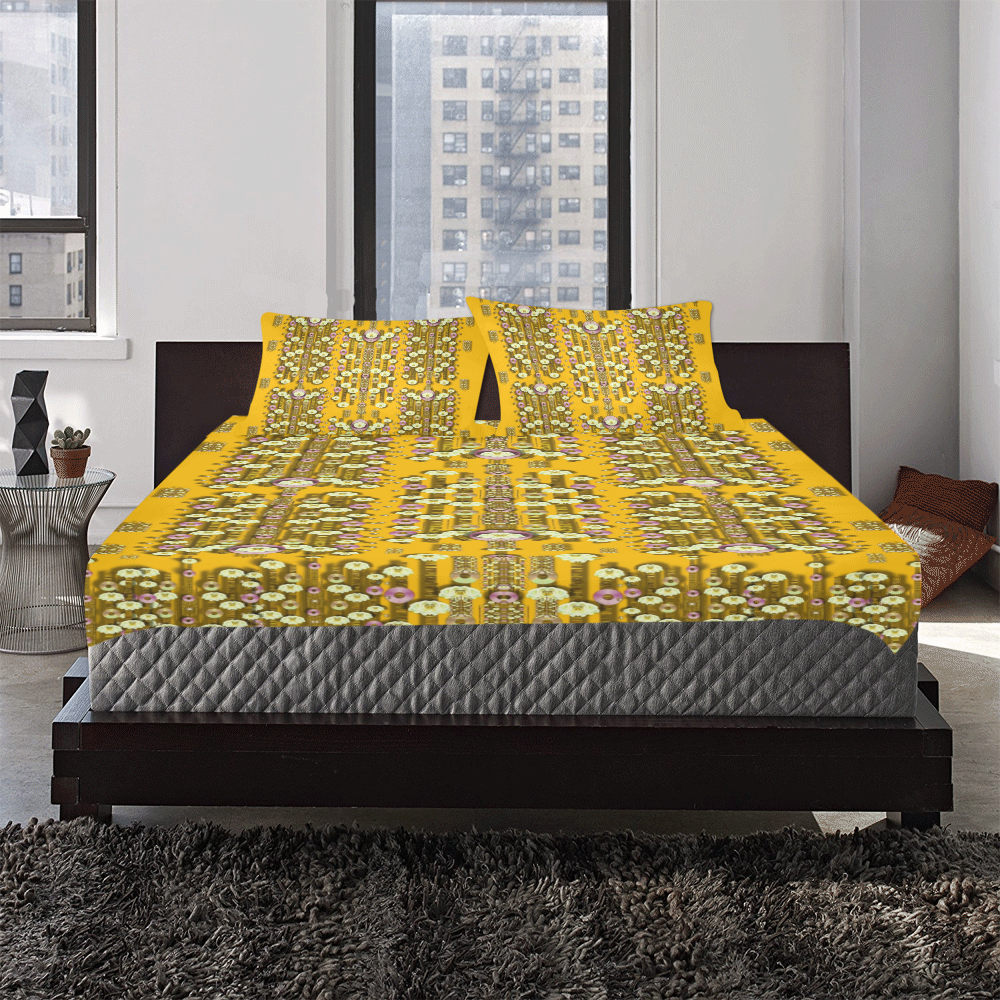 Rain showers in the rain forest of bloom 3-Piece Bedding Set