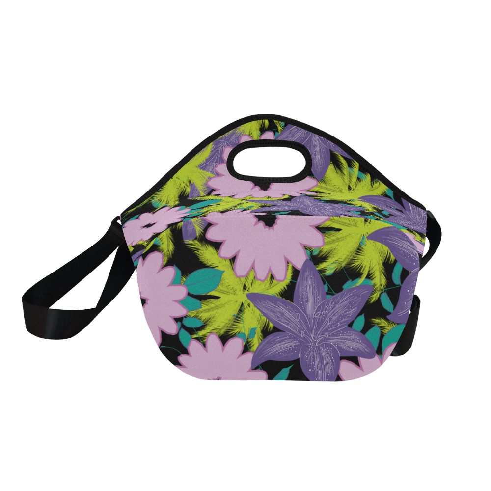 Tropical Violet Neoprene Lunch Bag/Large (Model 1669)