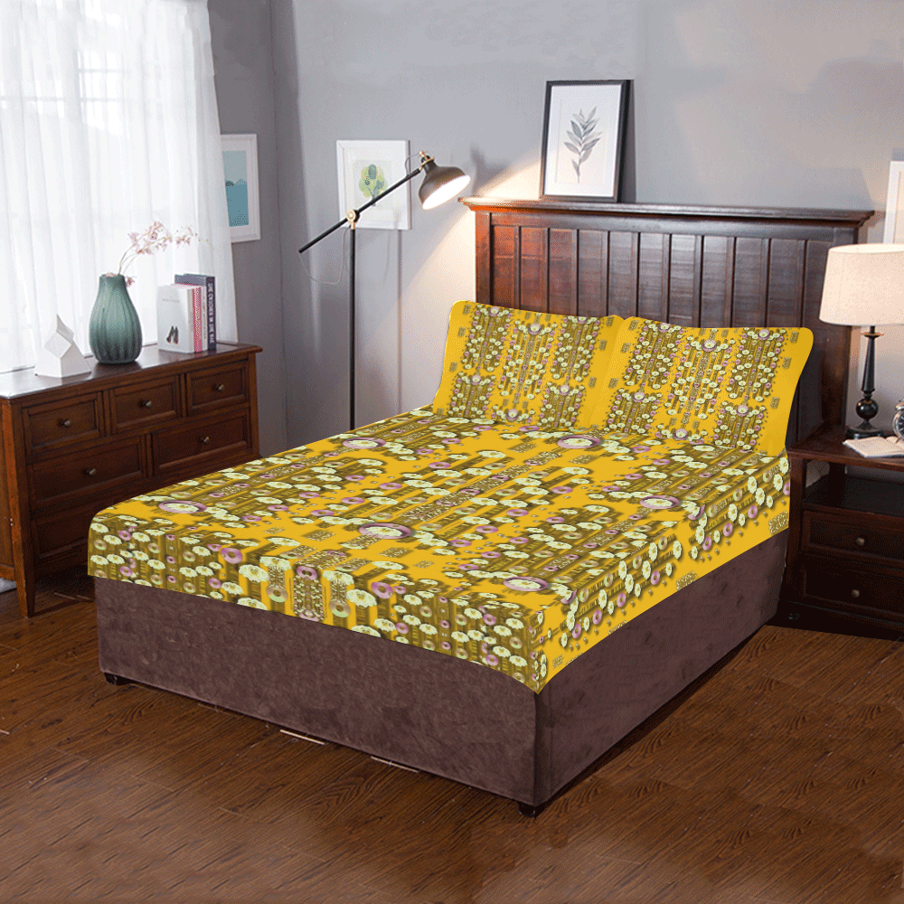 Rain showers in the rain forest of bloom 3-Piece Bedding Set