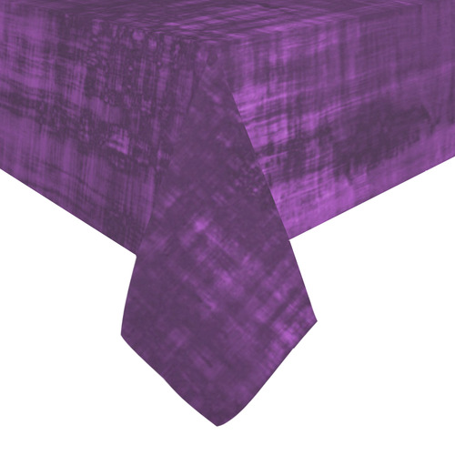 Purple Grunge Cotton Linen Tablecloth 60" x 90"