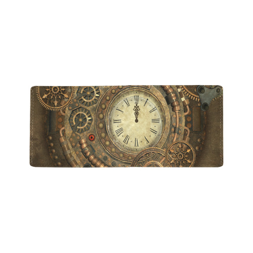 Steampunk, awesome clockwork Mini Bifold Wallet (Model 1674)