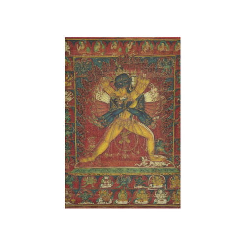 Buddhist Deity Kalachakra Cotton Linen Wall Tapestry 40"x 60"