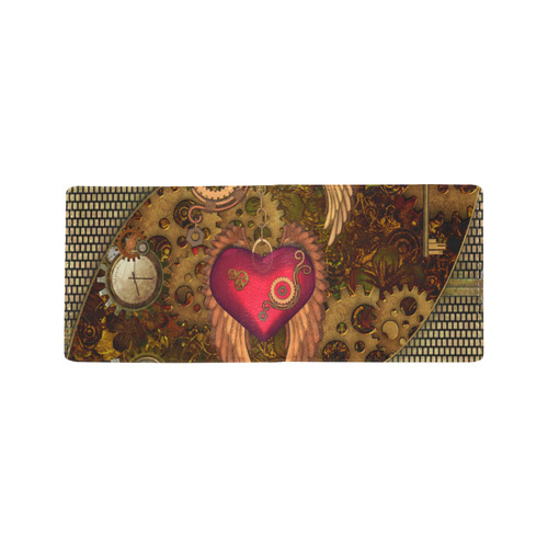 Steampunk, heart with wings Mini Bifold Wallet (Model 1674)
