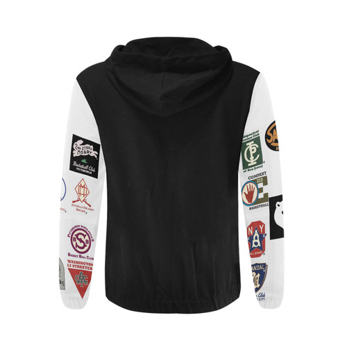 Black Fives Gatorlife Shoot Around Jacket All Over Print Full Zip Hoodie for Men (Model H14)