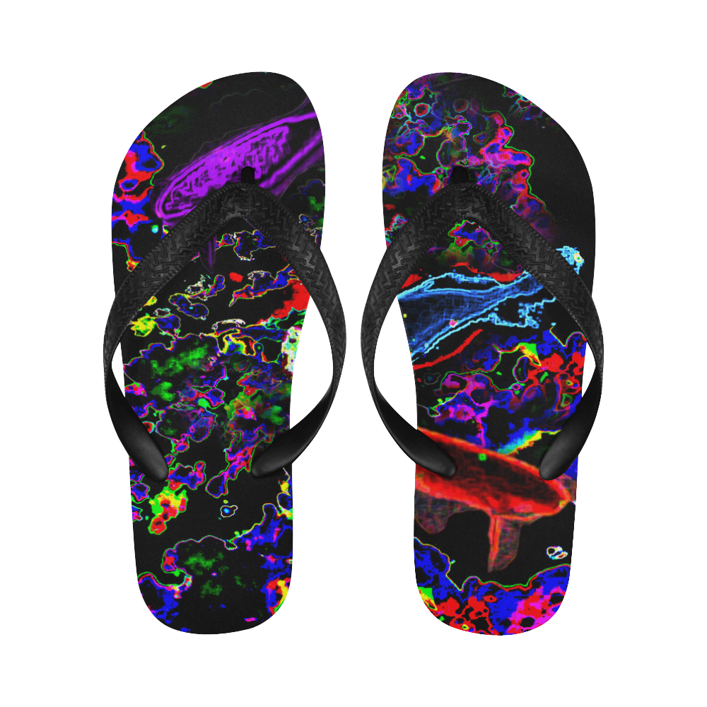 Neon Koi Flip Flops for Men/Women (Model 040)