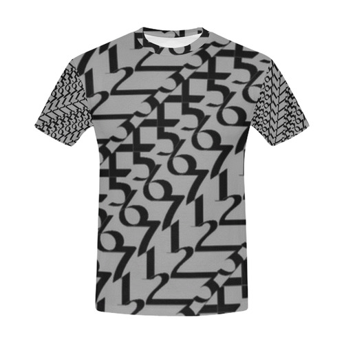 NUMBERS Collection Men 1234567 Tee All Over Print T-Shirt for Men (USA Size) (Model T40)