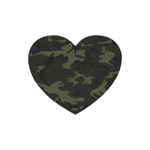 Camo Green Heart-shaped Mousepad