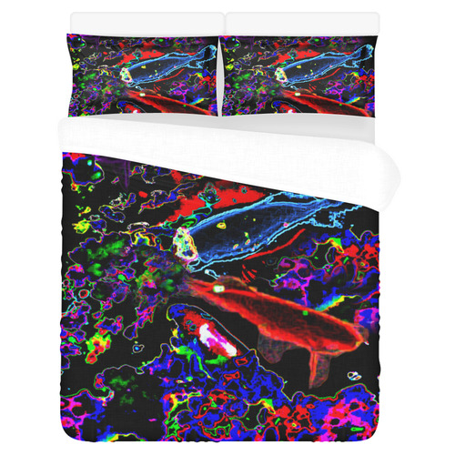 Neon Koi 3-Piece Bedding Set