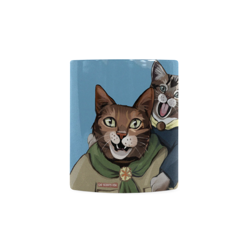 Cat Scouts Piggyback Coffee/Cocoa Mug White Mug(11OZ)