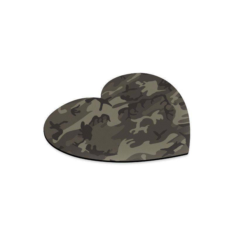 Camo Grey Heart-shaped Mousepad