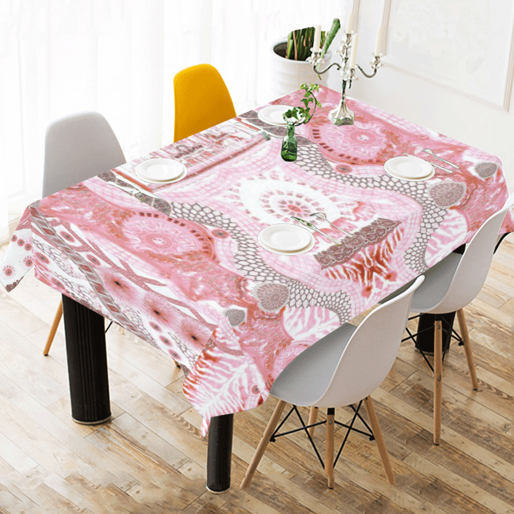 show must go on 14 Cotton Linen Tablecloth 60" x 90"