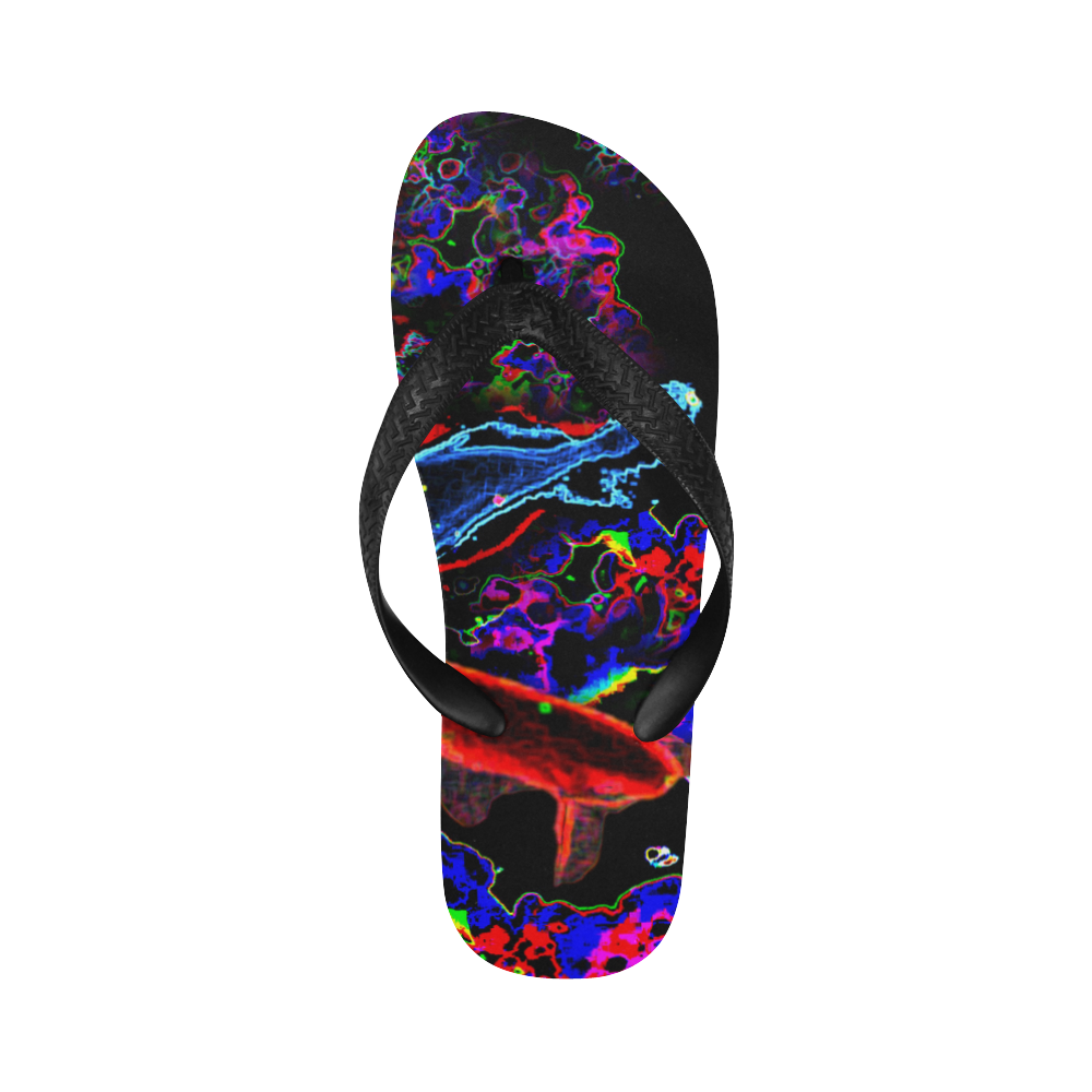Neon Koi Flip Flops for Men/Women (Model 040)