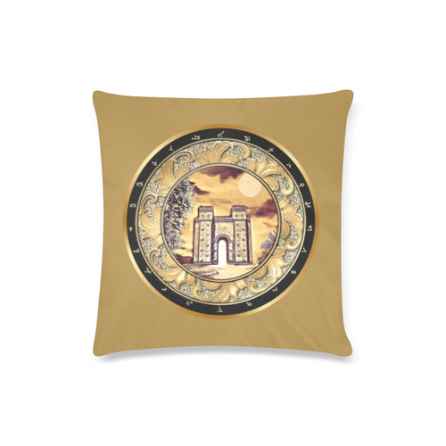 Ishtar Gate Square Pillow Custom Zippered Pillow Case 16"x16"(Twin Sides)