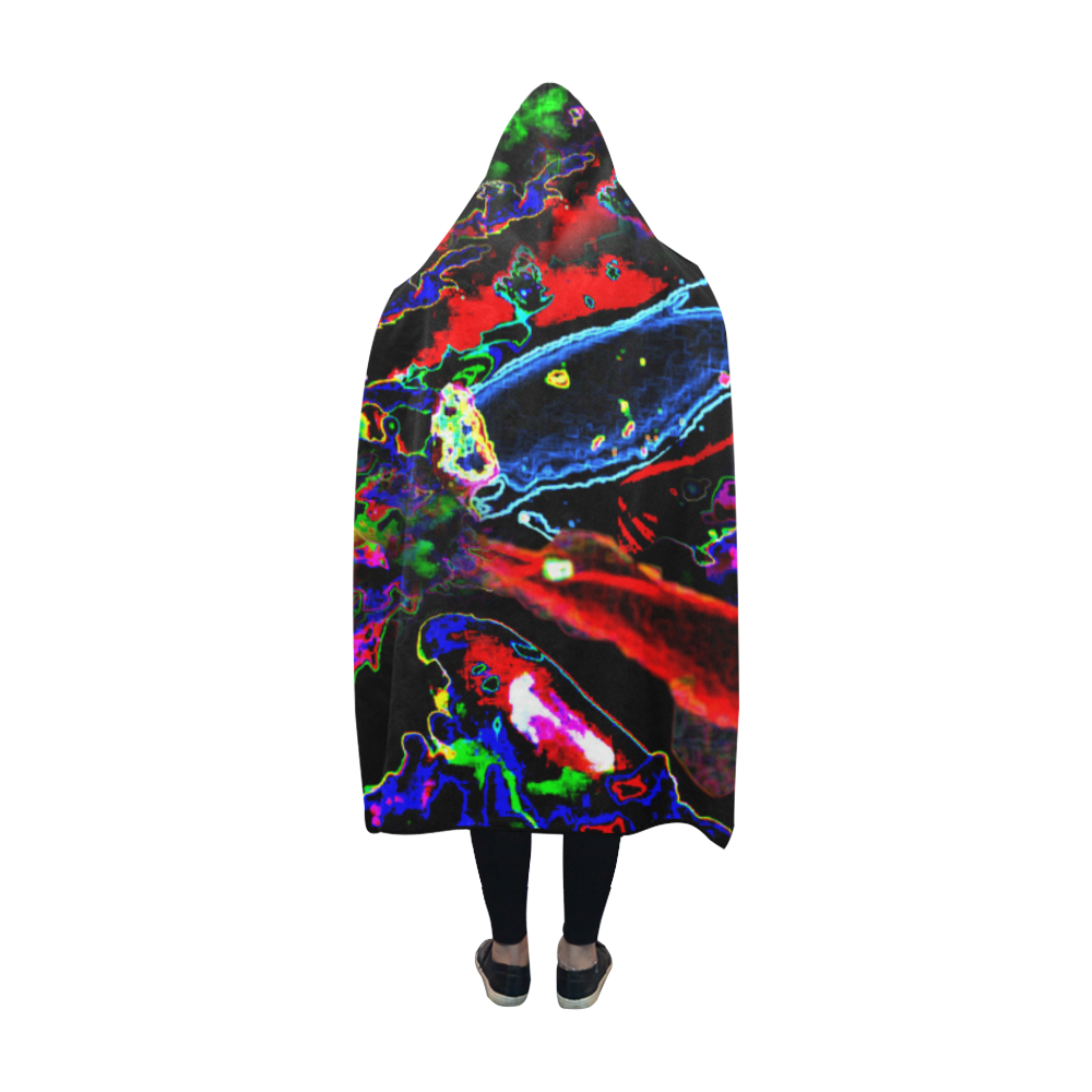 Neon Koi Hooded Blanket 60''x50''