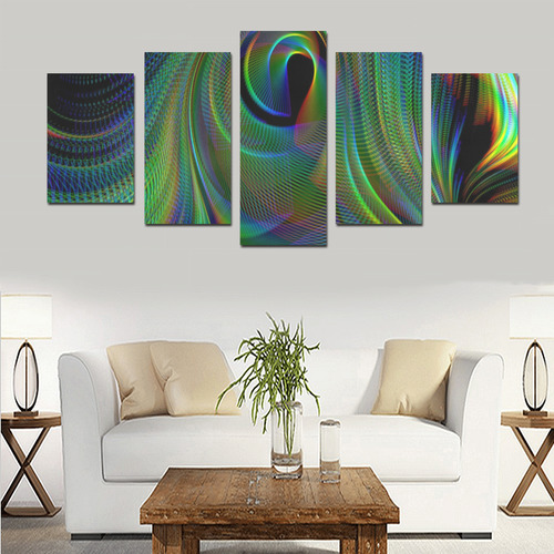 abstract fractal movements Canvas Print Sets D (No Frame)