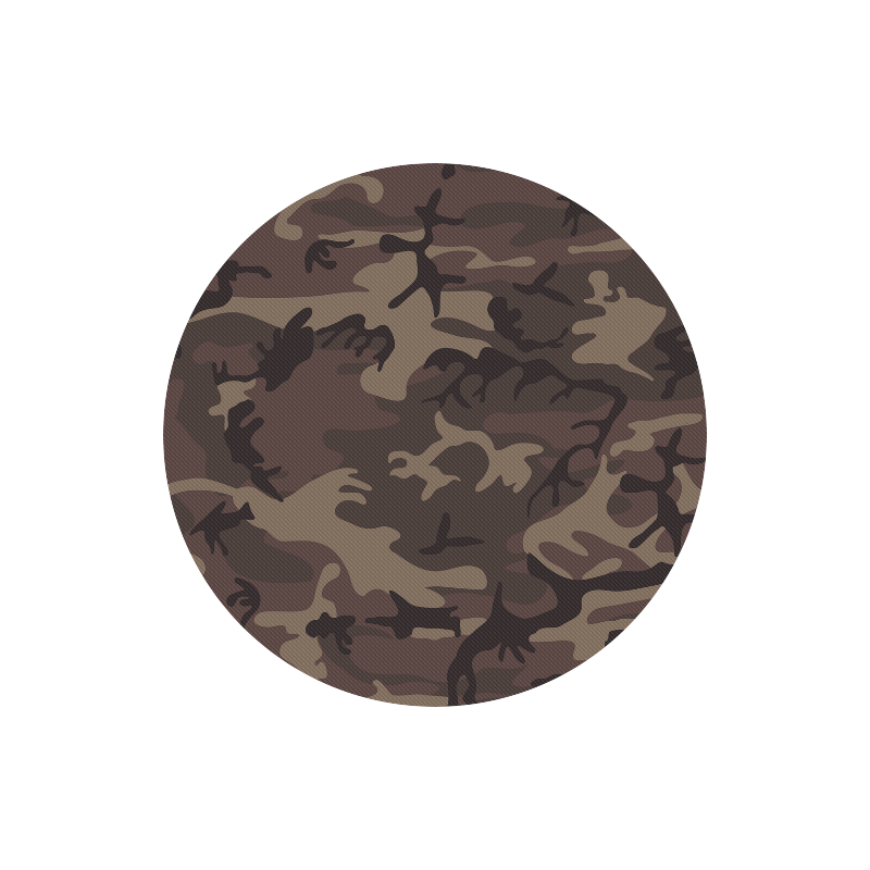 Camo Red Brown Round Mousepad