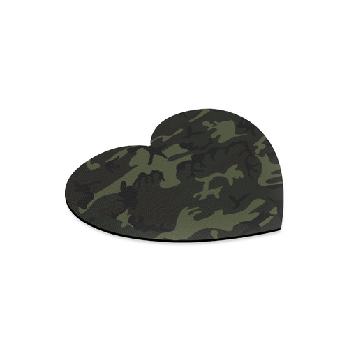 Camo Green Heart-shaped Mousepad