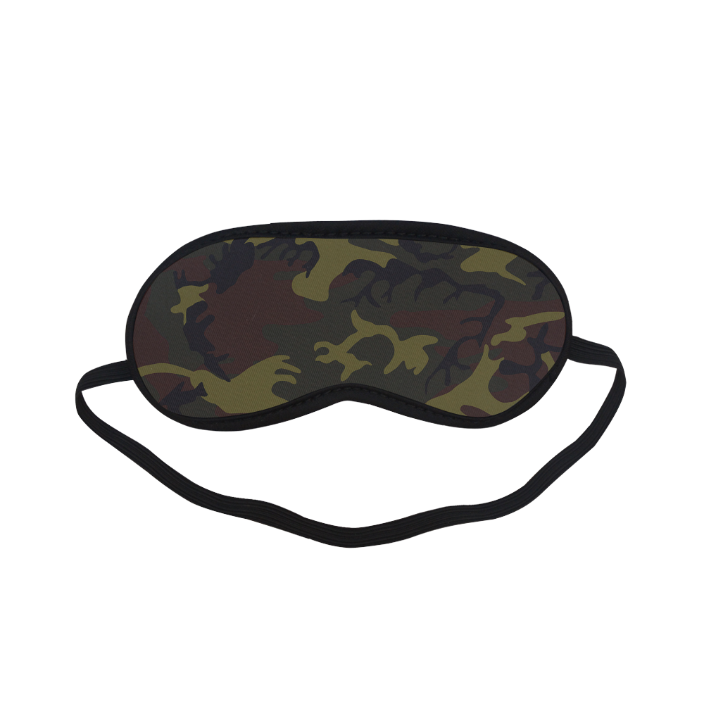 Camo Green Brown Sleeping Mask