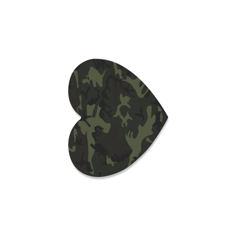 Camo Green Heart Coaster