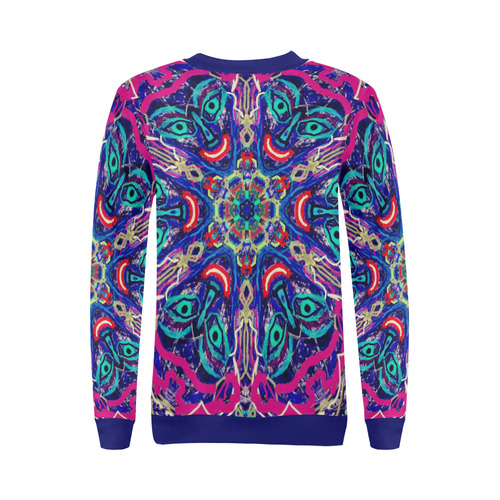 Thleudron Rancher All Over Print Crewneck Sweatshirt for Women (Model H18)