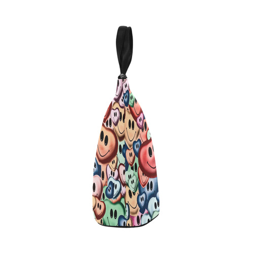 Funny smiling hearts B by JamColors Nylon Lunch Tote Bag (Model 1670)