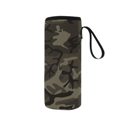 Camo Grey Neoprene Water Bottle Pouch/Medium