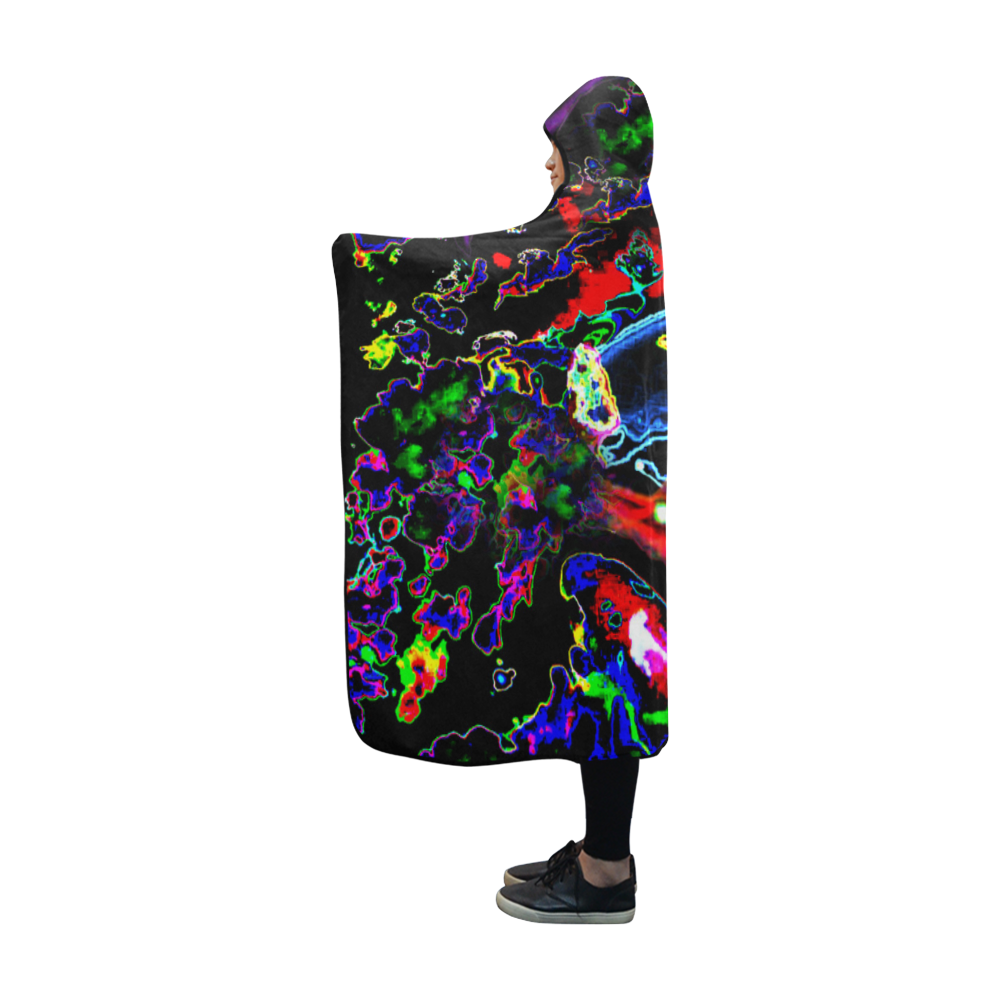 Neon Koi Hooded Blanket 60''x50''