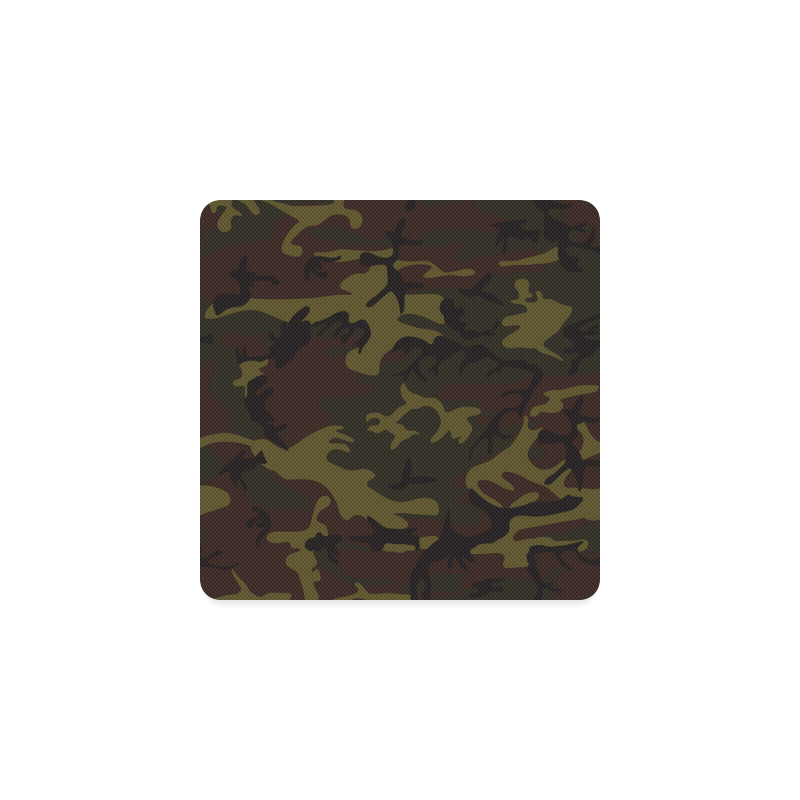 Camo Green Brown Square Coaster