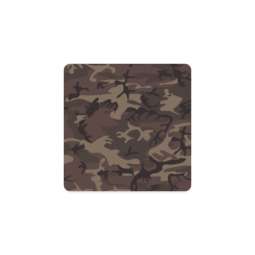 Camo Red Brown Square Coaster