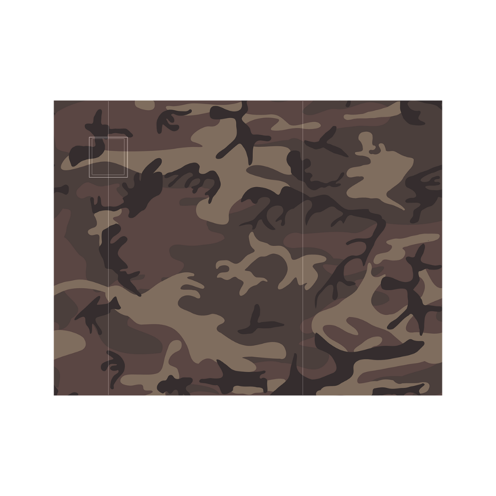 Camo Red Brown Neoprene Water Bottle Pouch/Medium