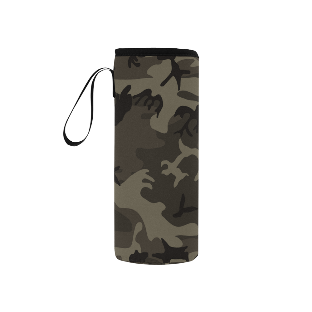 Camo Grey Neoprene Water Bottle Pouch/Small